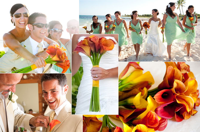 beach wedding flowers